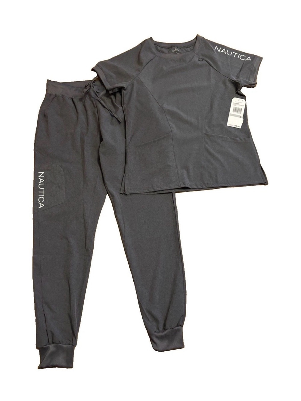 Nautica Women’s 2-Piece Scrub Top & Pants Set - Small
